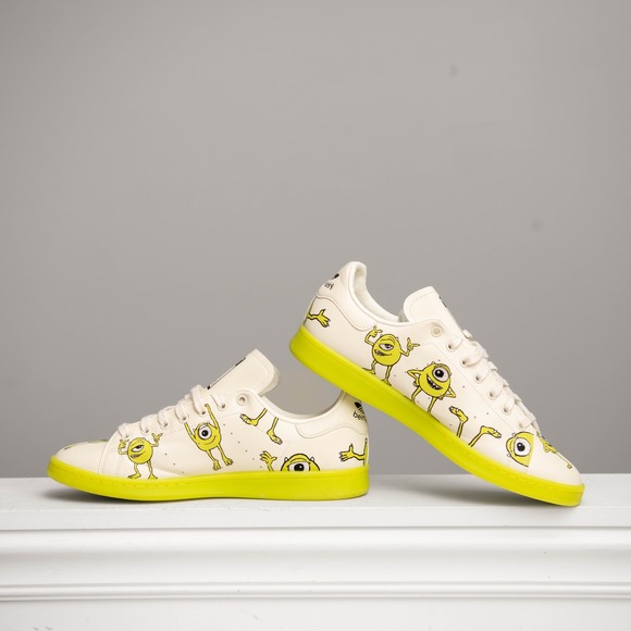 Adidas Stan Smith Pixar Monsters Inc Mike Wazowski Custom Sneakers Shoes Sz 11.5